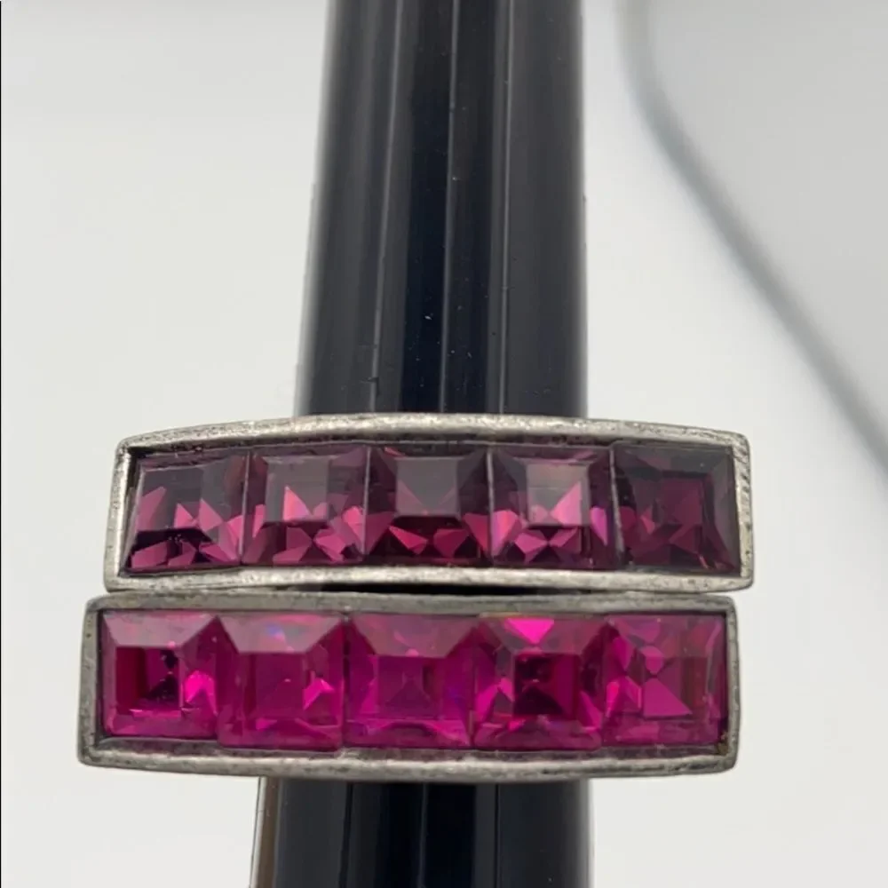 🍭6/$30 Purple jewel bar rings - ~8
